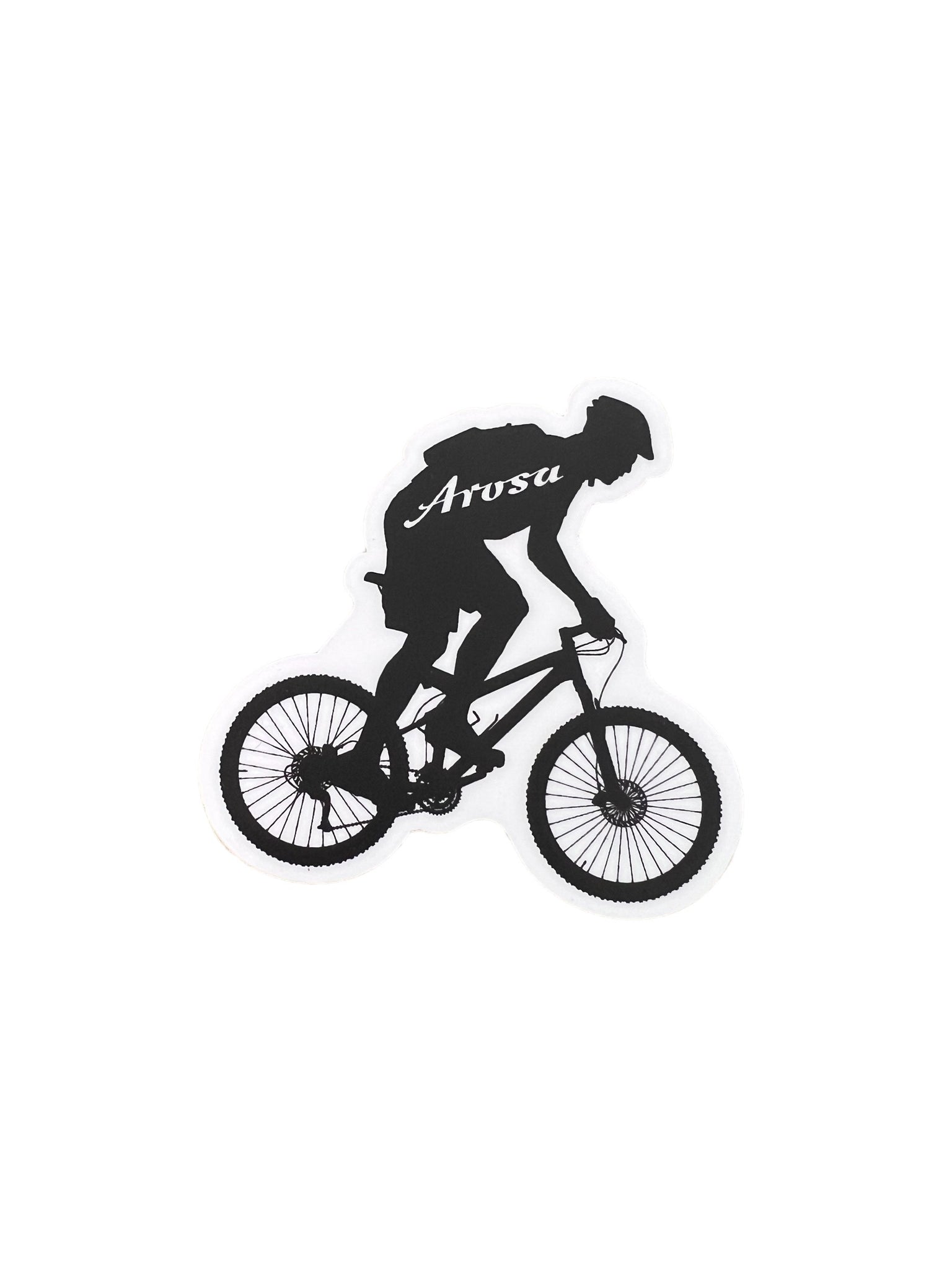 aufkleber fürs mountainbike Arosa Biker-Aufkleber – für alle, die lieber bergauf leiden als bergab – Arosershop.ch