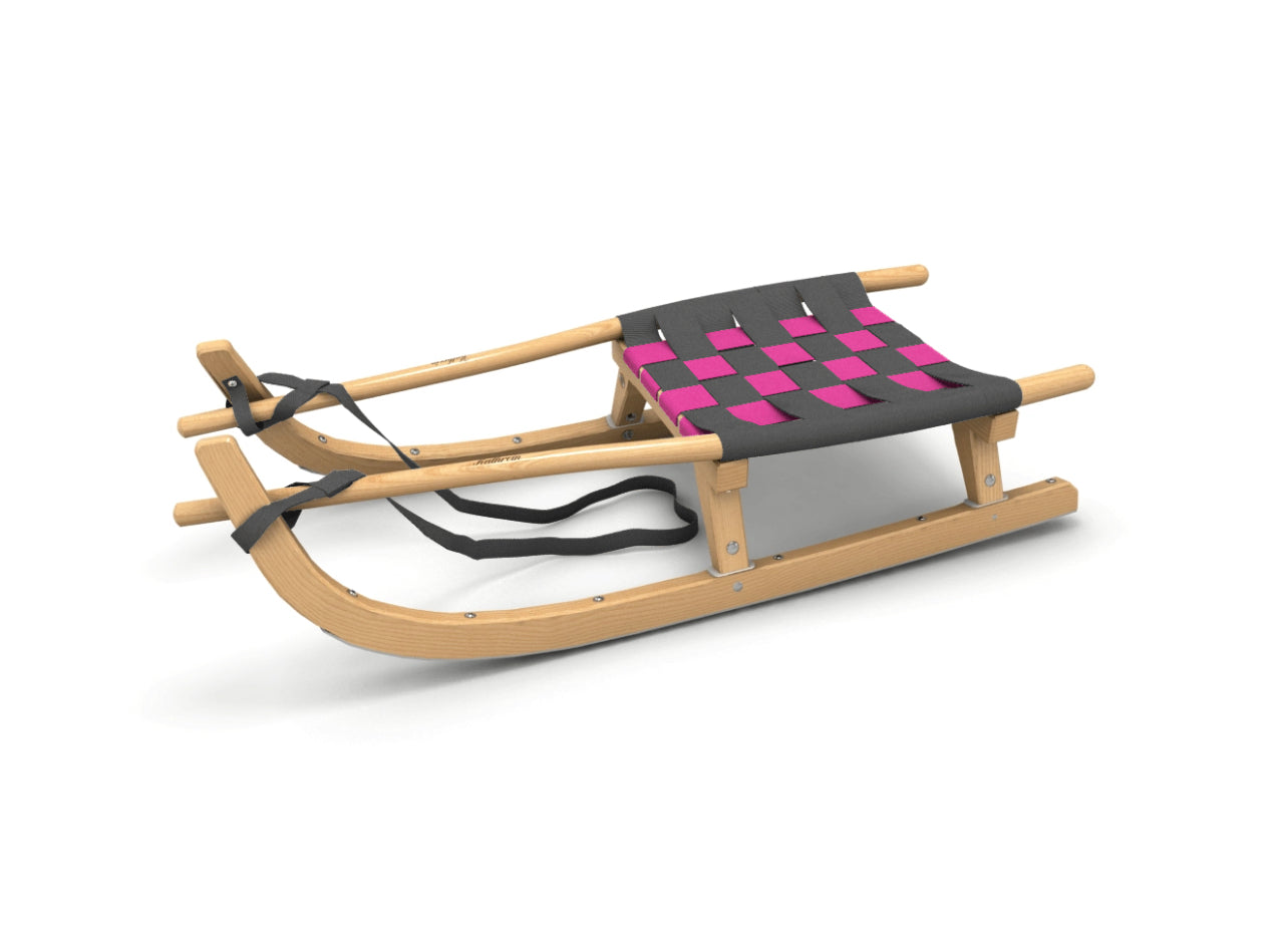 Adult toboggan single-seater (115cm) with belt seat