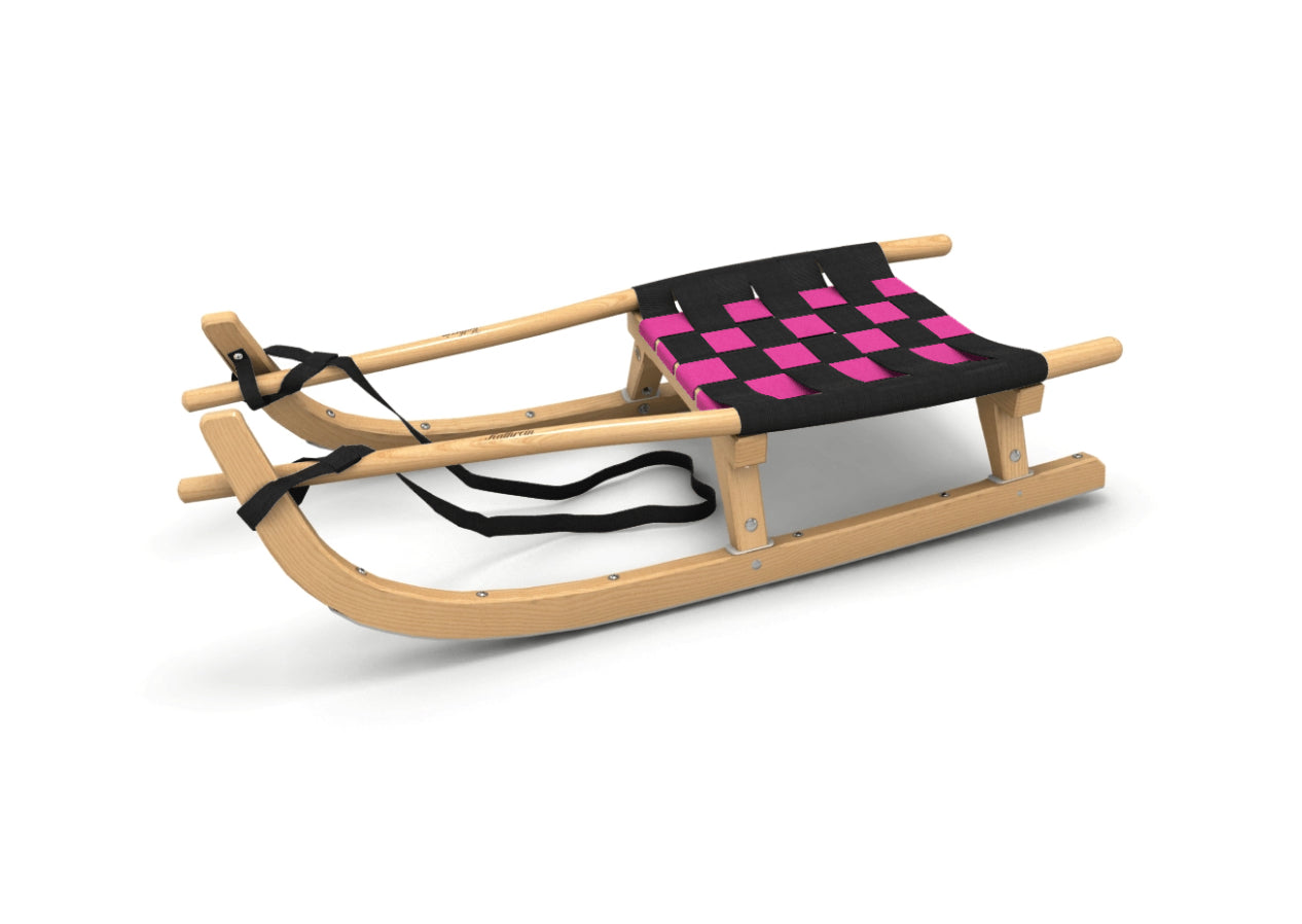 Adult toboggan single-seater (115cm) with belt seat