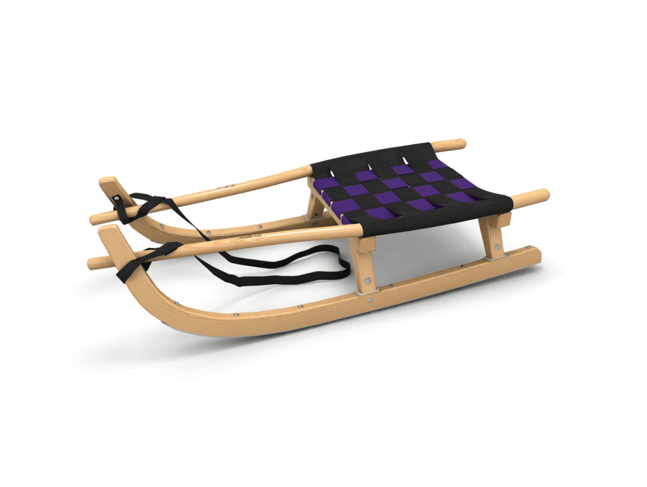 Adult toboggan single-seater (115cm) with belt seat