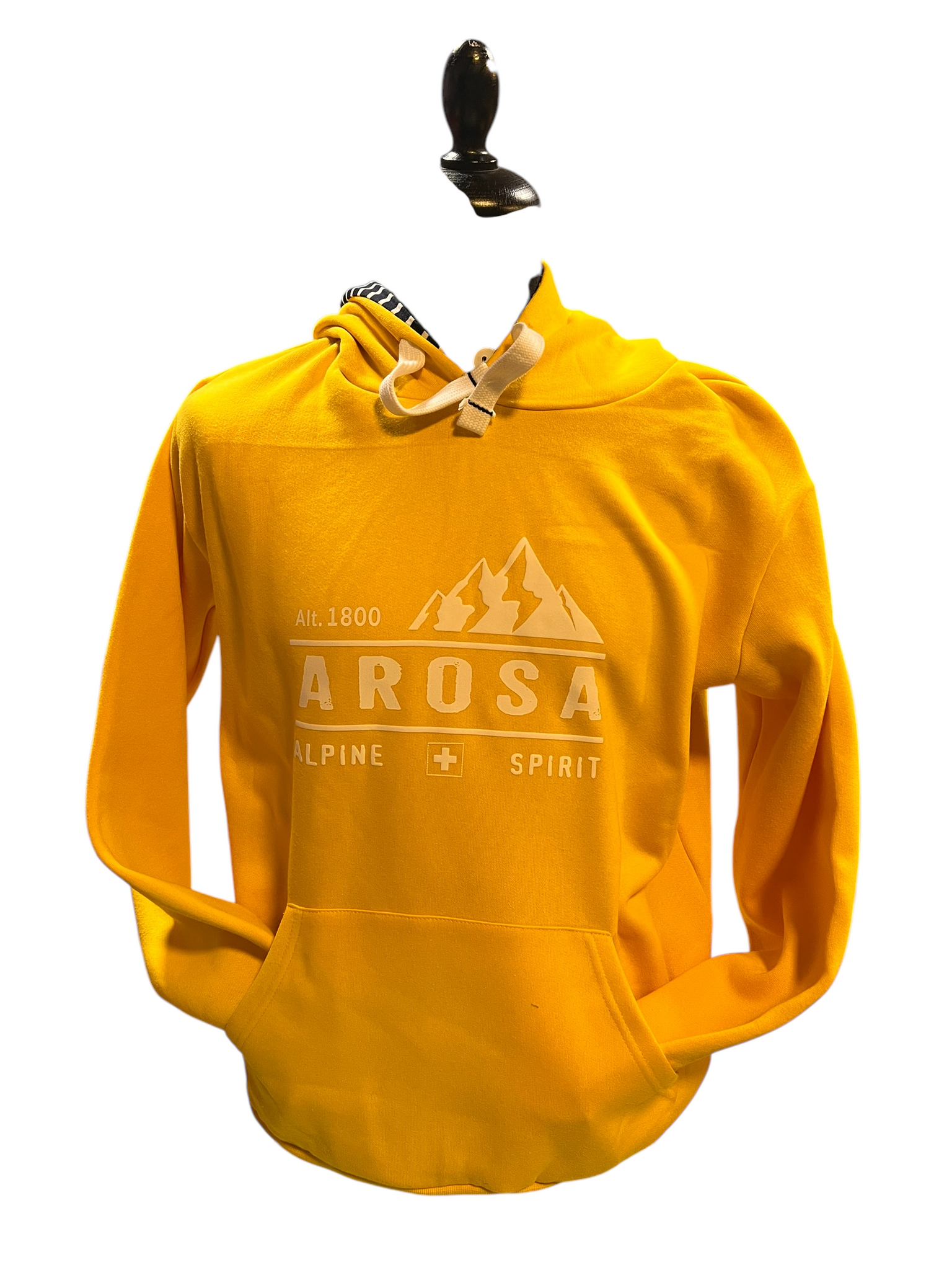 "Arosa Dorf " Kapuzen Hoodie gelb unisex