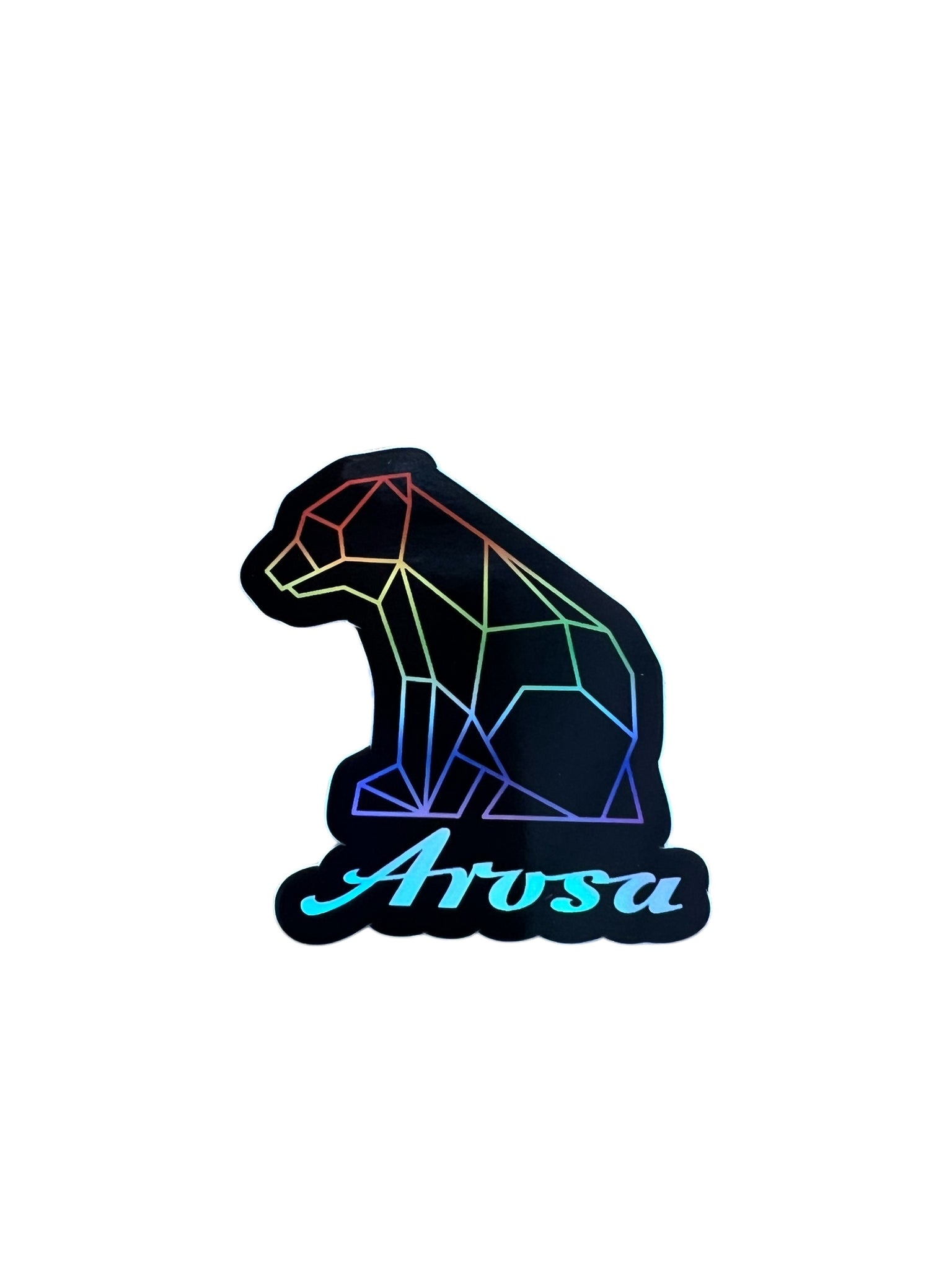 Aufkleber Bär holographisch