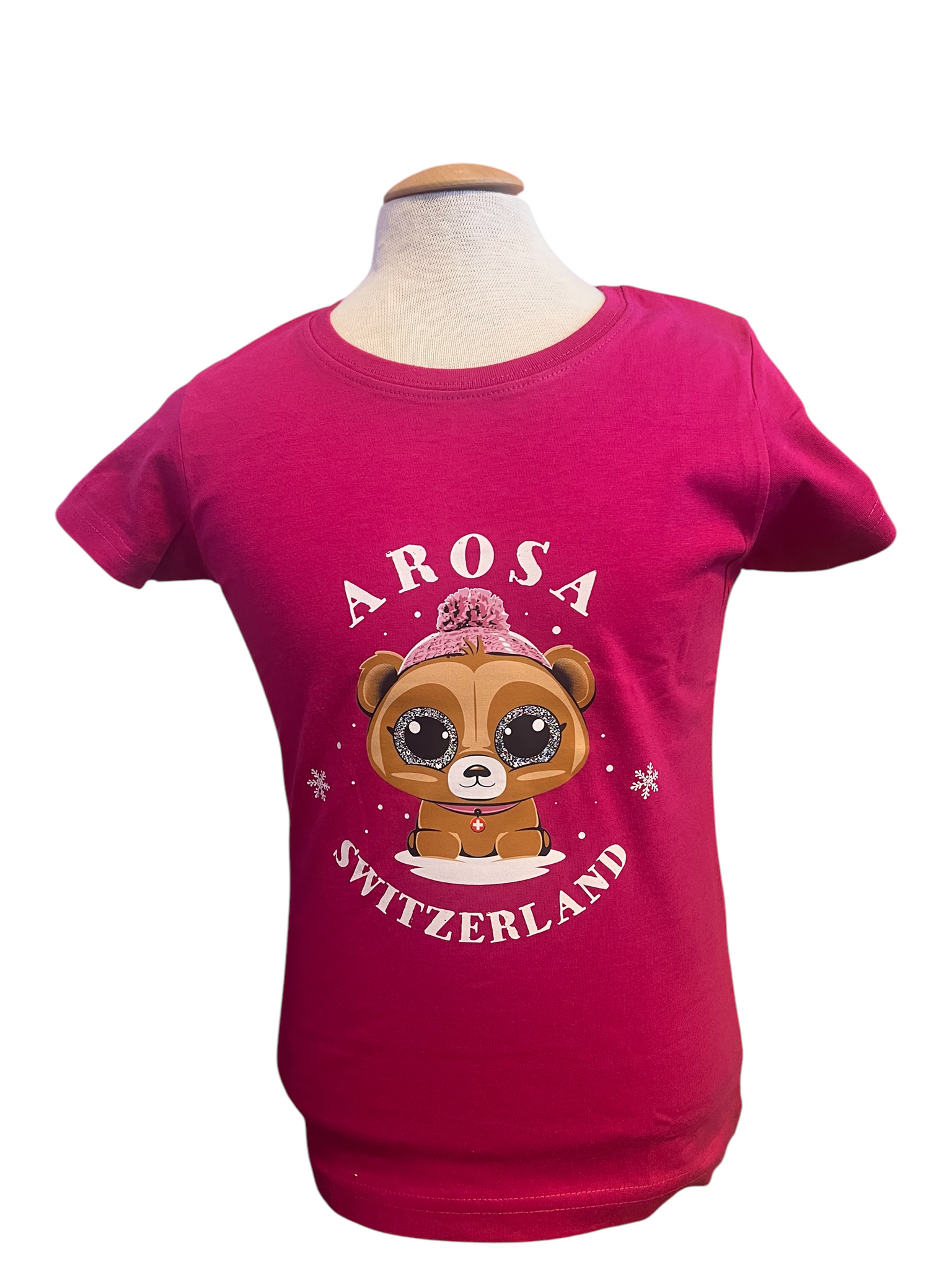 Big eyes bear Arosa Kindershirt pink